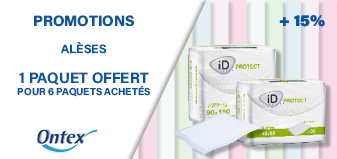 Incontinence Adulte : Alèse PROTECT + 60 x 90 ID ONTEX